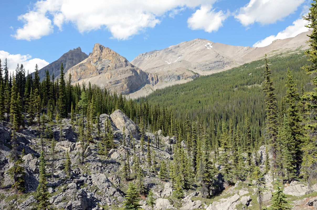 31 Valley Of the Rocks Looking Back To Golden Mountain and Nasswald Peak On Hike To Mount Assiniboine